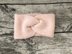 Turban Stirnband rosa - 100% Merinowolle